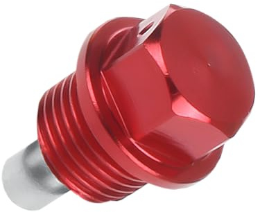 CGEAMDY Bullone di Scarico Dell'olio, Tappo di Scarico Dell'olio M14x1.5MM Vite Della Coppa Dell'olio con Magnete al Neodimio in Acciaio Inossidabile Universale Auto, Moto e Camion (Rosso/M14x1.5cm)