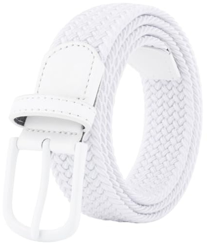 BOZEVON Cinturón Trenzado Elástico - Unisex Cinturon Elastico Cinturones de Tela Tejida Cinturón Casual Ajustable para Hombres y Mujeres