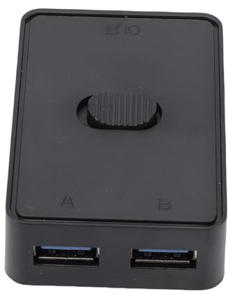 SHUAIGUO USB 3.0-väljarväljare Höghastighetsdelningshubb för 2 Datorer och 1 Skrivare Plug and Play Desktop-lösning