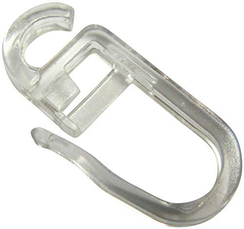 rewagi Stück Überklipshaken für flachringe, Gardinenhaken, Überklipshaken, Gardinenzubehör - transparent (50 Stück)