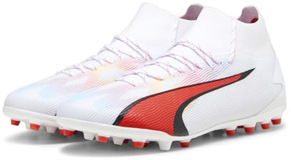 PUMA Ultra Pro Mg Herren-Fußballschuh, Puma White PUMA Schwarze Feuer-Orchidee, 42 EU