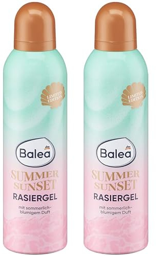 Balea 2er-Set Rasiergel Summer Sunset sommerlich frischer Duft, 2 x 200 ml