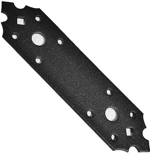 10 x piastre di giunzione piatte decorative in metallo nero per rammendo, fissaggio resistente, verniciate a polvere, per riparazione legno ornamentale, in lamiera di acciaio, 15,2 x 3,8 cm (160 x 40