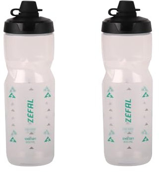 Zefal Bundle Pack - Sense Soft 80 No-Mud Water Bottle, 800ml, Translucent, x2 Bottles