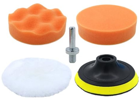 Almohadillas aplicadoras de cera para coche, esponja de pulido de coche, 5 unidades de almohadillas aplicadoras de espuma redondas, redondas, almohadillas de lana de 4 pulgadas para limpieza de