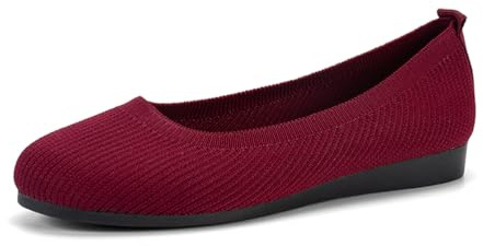 SFSSWSRYDF Femme Ballerines à Enfiler en Tricot Minimalistes Chaussures Pieds Nus été Bout Rond Chaussures Plates 36-43