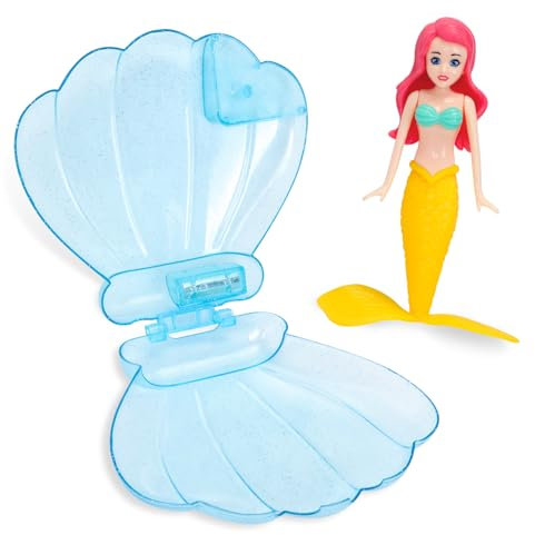 Pool Diving Toy Set, Diving Mermaids, Swimming Pool Accessories & Kids Pool Toys, Diving Games Training Gifts, Little Mermaid Party Supplies (Blue+Yellow)