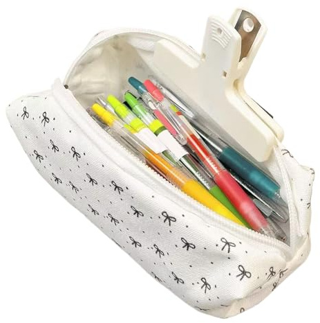 Genérico Bolso para Lápices | Estuche Escolar - Cajas de Gran Capacidad con Diseño de Lazo Estético para Niños, Material Escolar, Manualidades, Viaje, Aula, Escuela, Universidad y Chicas