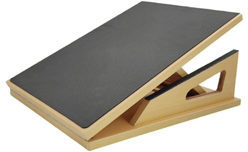 Lljsszr Allungatore per Polpacci con Tavola Inclinata, Regolabile in 5 Angoli, Tavola Inclinata Antiscivolo per I Piedi Realizzata in Legno per L'allename