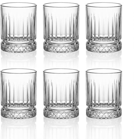 Der-Porzellan-Laden by Pasabahce Elysia Schnapsgläser 60 ml, 6er Set, Shotgläser aus Kristallglas, Facettenschliff, spülmaschinengeeignet