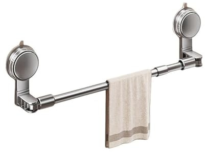 Porte-serviettes extensible – Support mural sans perçage pour salle de bain, cuisine et hôtel (40 à 80 cm) – Gain de place, durable et réglable