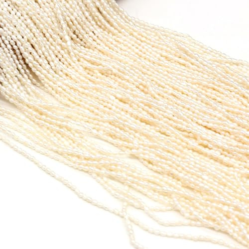 Perle Perline, Mini Perle D'acqua Dolce Naturali Piccole D'acqua Dolce Coltivate A Forma Di Riso 1.8-2mm Perla Per Creazione Di Gioielli Artigianato Fai Da Te Collane Bracciali Orecchini