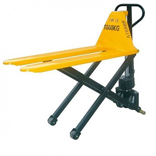 Ayerbe 0003337 Transpaleta Manual con Elevación, Capacidad de 1000 Kgs