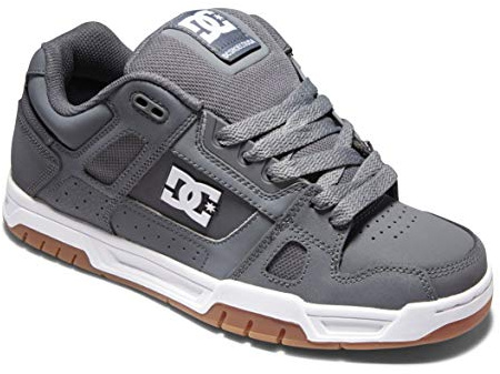 DC skor herr stag sneakers, Grå gummi, 41 EU