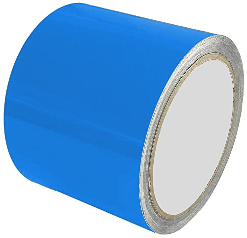INDIGOS UG - Zierstreifen 10m x 8cm - hellblau glänzend - Auto Motorrad Boot Modellbau - Dekorstreifen Seitenstreifen Klebestreifen - Tuning - Car Wrapping Autofolie Zierleisten