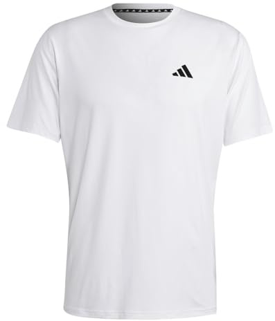 Adidas Herren Train Essentials Stretch Training Tee, White/Black, L