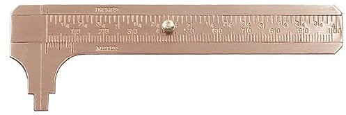 Digital Vernier Caliper,Precision Depth Gauge Measuring Tool,Release Caliper 80mm/100mm Measuring Instrument Mm-inch Double-scale Vernier Caliper Ruler Copper Copper Ruler (A, 100mm) ( Color : A , Siz