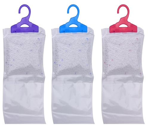 Juego de 3 deshumidificadores para colgar, 210 g, granulado con bolsa de 500 ml