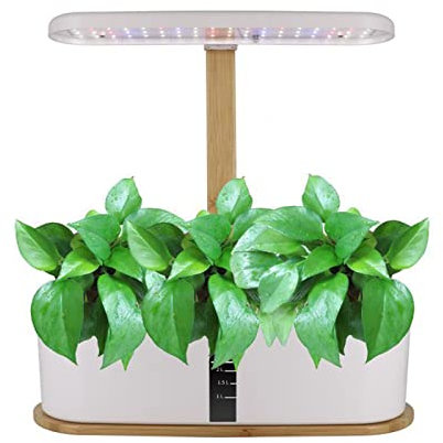 VolksRose Serra Idroponica da Interno con 10 Baccelli Giardino Intelligente, Sistema di Coltivazione Idroponica Automatico con Irrigazione e Supporto Luce Integrato - Altezza Regolabile e Timer