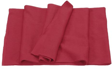 QUARKZMAN 47 Puños Elásticos Cintas Acanaladas de Algodón Tejido de Punto de Cinta Elástica para Coser, 20 Ancho Granate