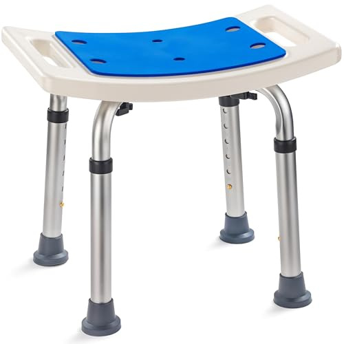 Dr.Kays Shower Chair for Inside Bathroom 350 lbs Shower Stool with Adjustable Height, Portable Heavy-Duty Bath Bench Padded Seat for Inside Tub Bathroom Chair for Elderly and Disabled FSA/HSA Eligible