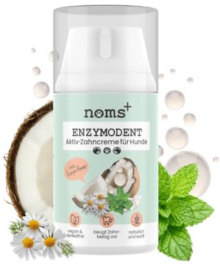 noms+ Enzymodent Enzymatische Hundezahnpasta mit natürlicher Pflege- und Präventionsformel gegen Mundgeruch und Zahnstein beim Hund