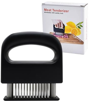 Kaizuca Attendrisseur de Viande en Acier Inoxydable, Marteau Viande avec Poignée Antidérapante et 48 Lames en Acier Inoxydable, Attendrisseur pour Bœuf, Poulet et Porc