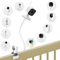 Universal Halterung für GHB Babyphone ABM700/SM50B/UU24, Babykamera Halter für OBVHNUA Babyphone 900ES, Klammernhalter Ständer für momcozy Video Monitor BM01, Babyfon Zubehör Holder für BOIFUN Baby 6T