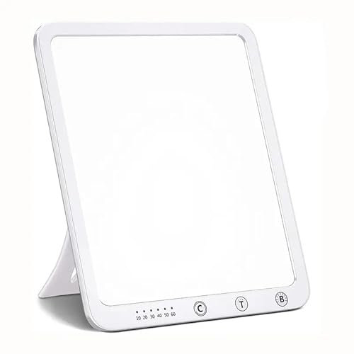 Gadgetplace Lampe lumière du Jour avec Fonction minuterie et Gradation - 10 000 lux - Lampe de luminothérapie - Lampe Sad - Luminothérapie - Lampe Solaire - Lampe de Loisir