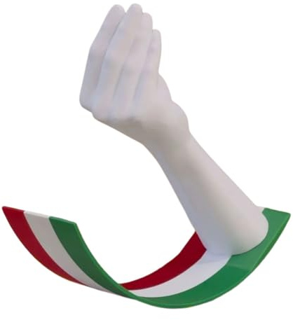 THINCAN Artistique Italienne Sculpture Main Geste oscillant Figurine Décoratif Ornement pour Bureau à Domicile Affichage de Table Italien Amoureux Pièce décorative