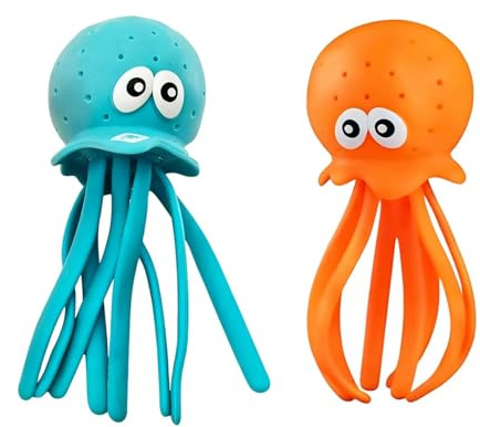 txuzong 2 Piezas Bombas de Agua Reutilizables Pulpo - Juguetes Acuáticos para Niños - Juegos de Agua para Piscina, Jardín y Bañera - Pelotas de Agua Antiestallidas con Efecto Splash