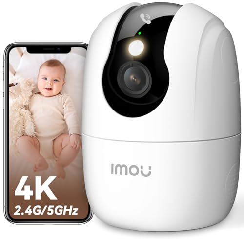 Imou 2.4/5GHz Cámara Vigilancia Interior, 4K Cámara IP WiFi, Ranger 2C Pro
