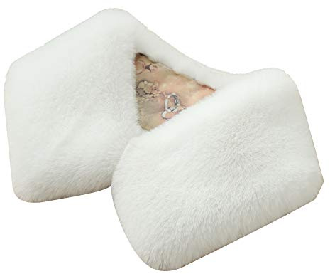Amorar kvinnor flickor vinter scarf konstgjord pälskrage plyschhalsduk halsvärmare halsduk tubhalsduk varmare elegant dam päls loop halsduk En Storlek Weiß