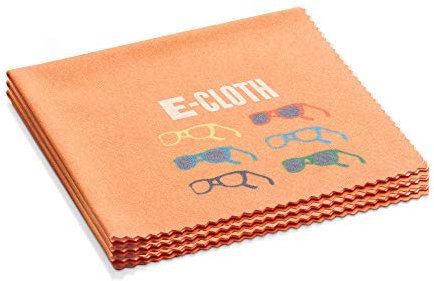 e-cloth Brillenputztuch, Mikrofaser, Orange, 3 Item Set