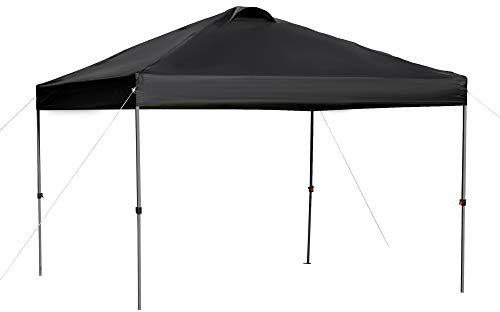 Pavillon de jardin Outsunny Pavillon pliable Pop-up Tente de jardin avec piquets et haubans Oxford Noir 2,95 x 2,95 x 2,64 m