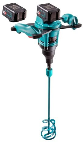 Collomix Akku-Handrührwerk Xo 20 NC (mit Rührer WK 140 HF, 2 Gänge, Lastdrehzahl bis 580 UpM, Mischmenge 40 l, incl. 2 Akkus 18 V, 5,2 Ah + Ladegerät, Handrührer, Mischgerät) 25167