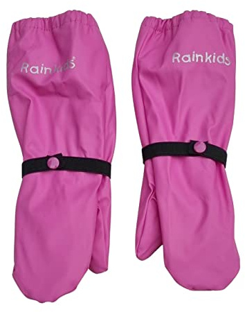 Rainkids Kinder Matschhandschuhe gefüttert Buddelhandschuhe Fleecefutter wasserdicht (Gr. 1 (ca. 1-3 Jahre), pink)