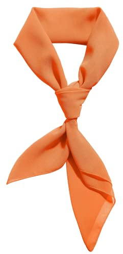Seawhisper Fred Orange Scarf Chiffon Bandana Orange Neckerchief Ladies Neck Scarves for Women