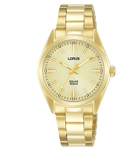 Lorus Sports Solar 100m (31mm) Gold Sunray Dial/Gold PVD Stainless Steel RY508AX9