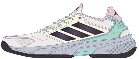 Adidas Herren CourtJam Control 3 Clay Tennis Shoes, Crystal White/Aurora met/semi Flash Aqua, 40 EU