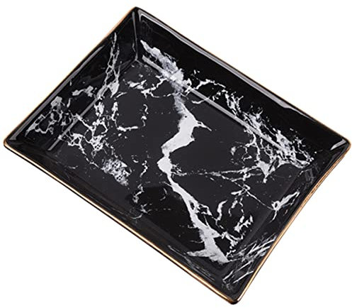 LIFKOME Plat à Bibelots Décoratif Plateau De Rangement Pour Bijoux Et Bagues Assiette De Chambre Pratique Et Élégante