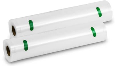 Textured Vacuum Food Sealer Rolls 2 Pack 20cm x 600 cm Storage (Total 12 Meters)