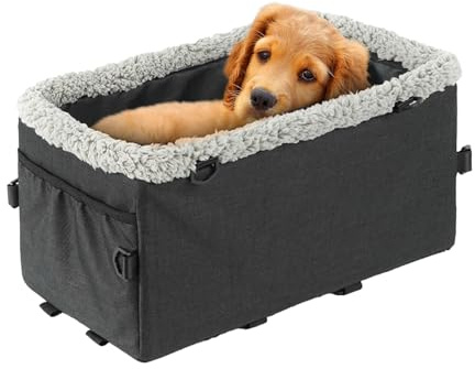 Zuasdvnk Asiento de Perro para el Coche, Asiento de Coche para Mascotas | Asiento de Coche de Perro de Consola Central para Perros Pequeños | Booster de la Consola Central Automóvil con