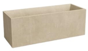 Garden Center Shop | Artevasi Jardinera Sydney 80 cm | Macetero Grande con Reserva de Agua | Doble Pared y Drenaje | Ideal Interior y Exterior | Diseño Resistente (Crema)
