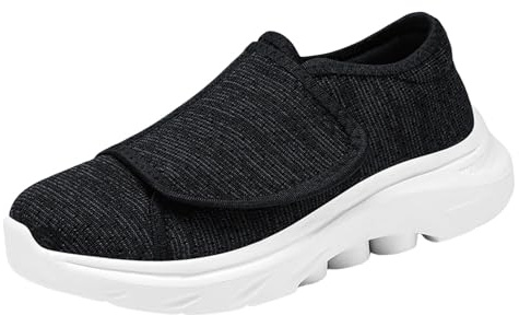 Ortopediska skor för kvinnor andningsbara nätsneakers med justerbar rem avslappnad plattform mjuka sulor sneakers lätta sneakers kudde bekväma halkfria träningsskor för äldre damer