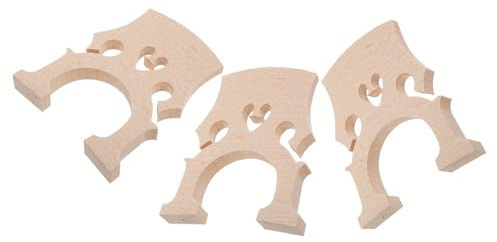 SWETRACE 3pcs 4/4 Full Size Maple Cello Bridge Wooden Replacement Parts for String Instruments Sturdy Cello Bridge Repair Tool for Vibrant Musical Performance and Extended Lifetime