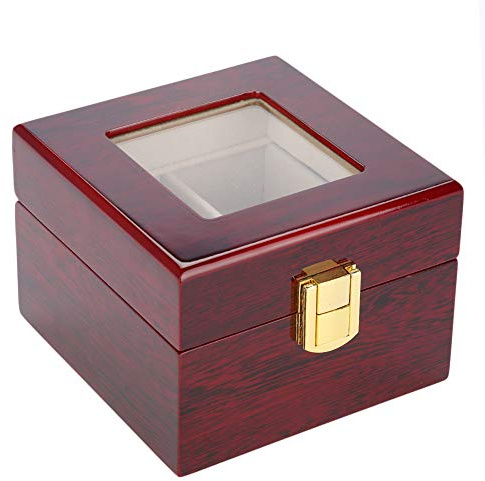 OPPWONG 2-fack Watch Display Fodral Slitstark Presentask för Armbandsursamlare eller Butiksdisplayer Trä 12x12x8,5 Cm