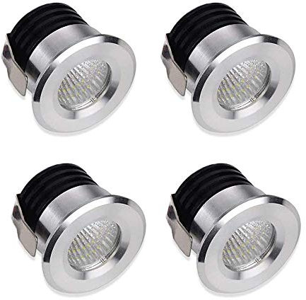 Yeehome Lot de 4 mini spots LED 3 W encastrables pour plâtre, avec transformateur séparé, éclairage pour vitrine, intérieur de meuble