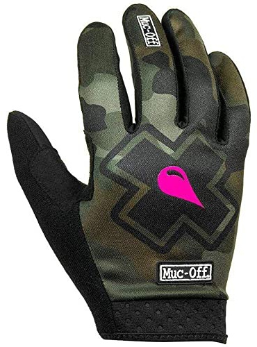 Muc-Off Guantes MTB Camuflaje, XS – Guantes de Hombre/Mujer Premium Hechos a Mano para Montar en Bicicleta – Guantes Táctiles de Material Transpirable