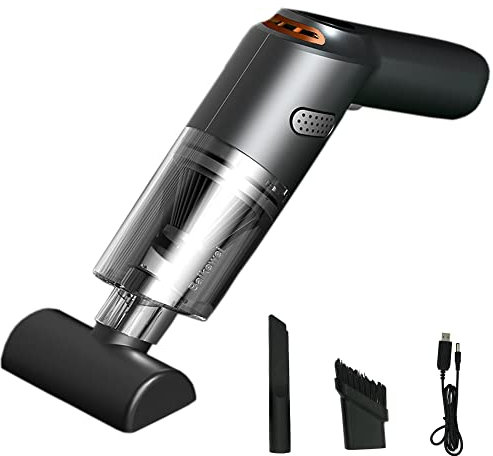 Baikewei Handheld Vacuum,120W Hand Held Hoovers Cordless, Mini Car Vacuum Cleaner，9000Pa Strong Suction with 30 Min Run Time Lightweight Hand Held Vacuuming Cordless for Car, Home, Pet, Office